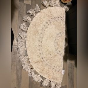 Macrame rug and curtain
